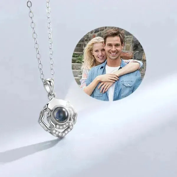 Personalisierte Kette mit Bild - Halskette Paare - Königlicher Siegelring