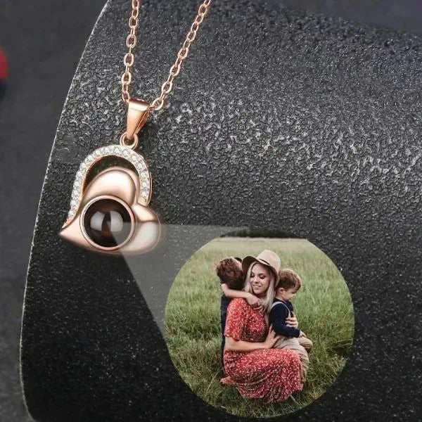 PERSONALISIERTE KETTE MIT FOTO IM STEIN AUS 925 ECHT SILBER - ENCHANT YOUR HEART - Königlicher Siegelring