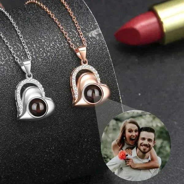 PERSONALISIERTE KETTE MIT FOTO IM STEIN AUS 925 ECHT SILBER - ENCHANT YOUR HEART - Königlicher Siegelring