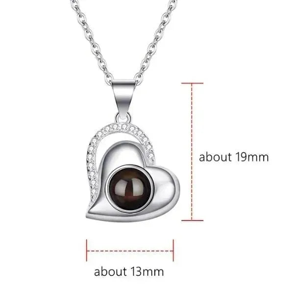 PERSONALISIERTE KETTE MIT FOTO IM STEIN AUS 925 ECHT SILBER - ENCHANT YOUR HEART - Königlicher Siegelring