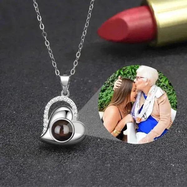 PERSONALISIERTE KETTE MIT FOTO IM STEIN AUS 925 ECHT SILBER - ENCHANT YOUR HEART - Königlicher Siegelring