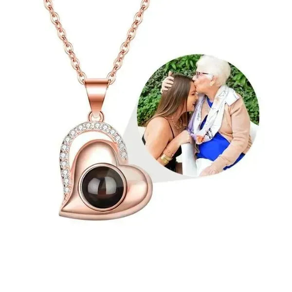 PERSONALISIERTE KETTE MIT FOTO IM STEIN AUS 925 ECHT SILBER - ENCHANT YOUR HEART - Königlicher Siegelring