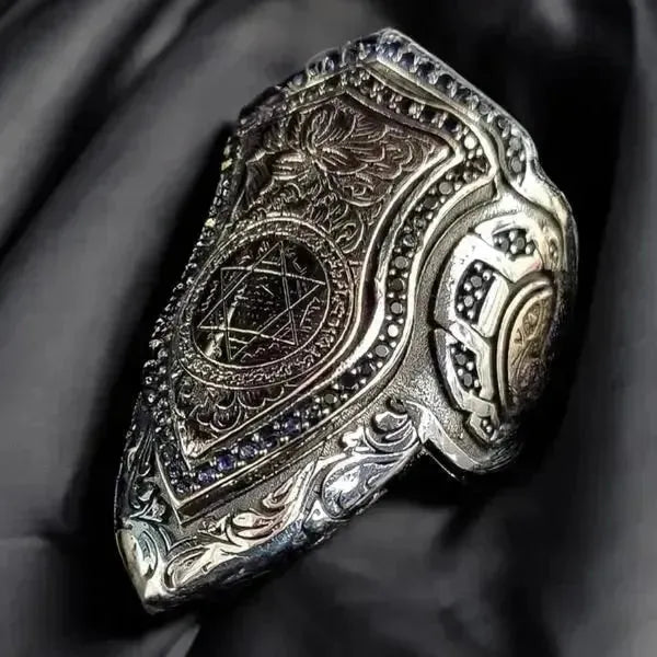 RING SIEGELRING DES SALOMONISCHEN SIEGELS ZIHGIR - Königlicher Siegelring