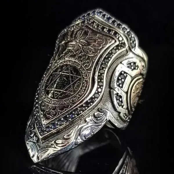 RING SIEGELRING DES SALOMONISCHEN SIEGELS ZIHGIR - Königlicher Siegelring