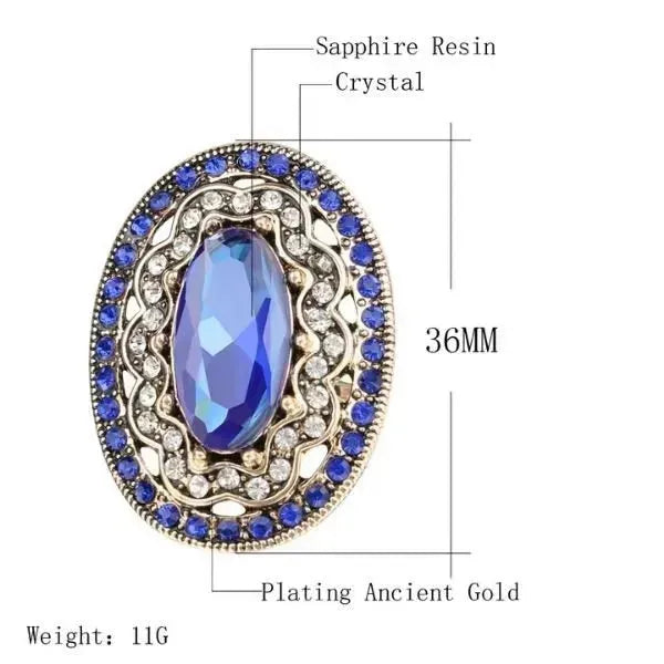 SIEGELRING DAMEN LEGIERUNG DIE FARBE DER BEQUEMLICHKEIT UND DES FRIEDENS BLAU - Königlicher Siegelring