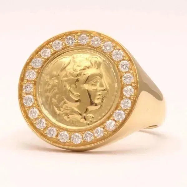 SIEGELRING HERREN GOLD : DAS GRIECHISCHE ERBE ALEXANDERS DES GROSSEN - Königlicher Siegelring