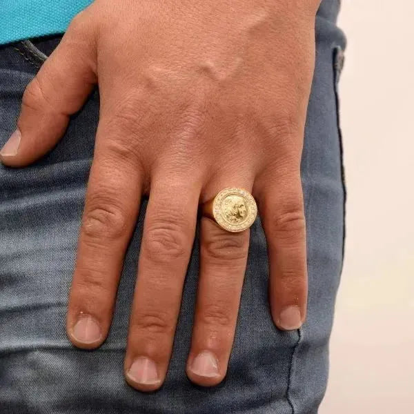 SIEGELRING HERREN GOLD : DAS GRIECHISCHE ERBE ALEXANDERS DES GROSSEN - Königlicher Siegelring