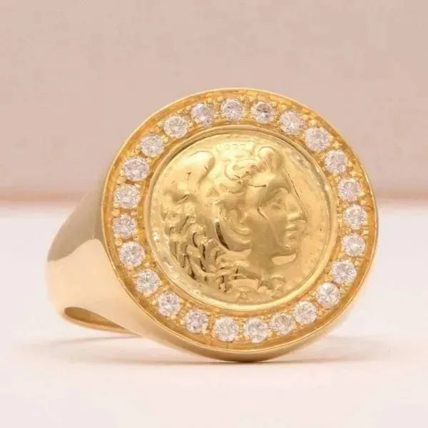 SIEGELRING HERREN GOLD : DAS GRIECHISCHE ERBE ALEXANDERS DES GROSSEN - Königlicher Siegelring