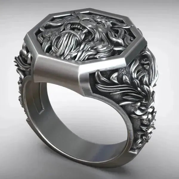 SIEGELRING HERREN IM KÖNIGLICHEN BAROCKSTIL AUS STERLING SILBER - ZEITLOSE ELEGANZ - Königlicher Siegelring