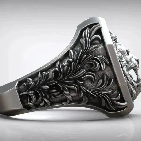 SIEGELRING HERREN IM KÖNIGLICHEN BAROCKSTIL AUS STERLING SILBER - ZEITLOSE ELEGANZ - Königlicher Siegelring