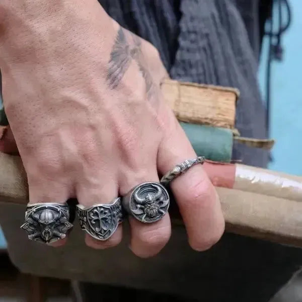 SIEGELRING HERREN WIKINGER | SCHMUCK NORSE MYTHOLOGY - Königlicher Siegelring