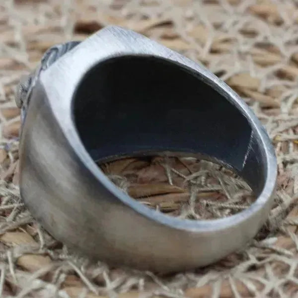 SIEGELRING LÖWENKOPF AUS STERLING SILBER : ZEIGEN SIE IHREN CHARAKTER - Königlicher Siegelring