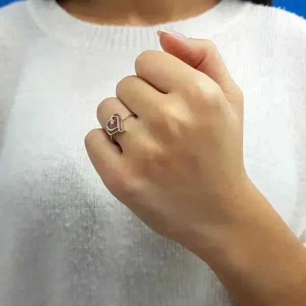 Verlobungsring aus 14 Karat Weißgold - Ein romantisches Symbol - Königlicher Siegelring