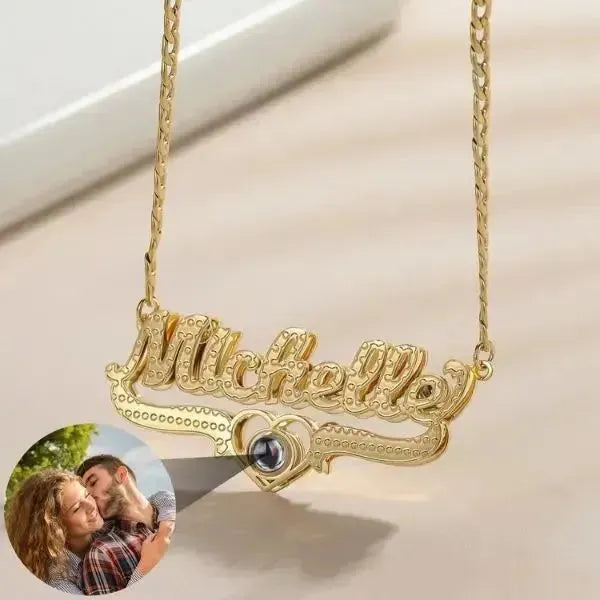 KETTE MIT NAMEN UND KETTE MIT BILD KOMBINIERT - Königlicher Siegelring