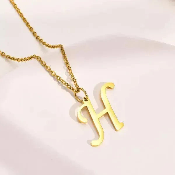 KETTE MIT BUCHSTABEN GOLD - Königlicher Siegelring