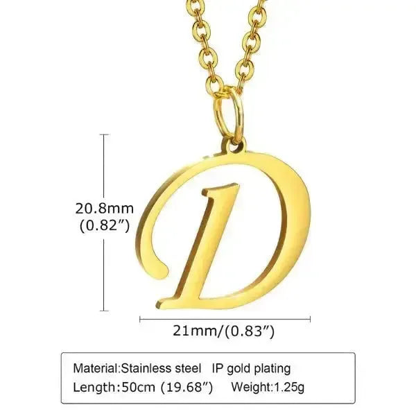 KETTE MIT BUCHSTABEN GOLD - Königlicher Siegelring