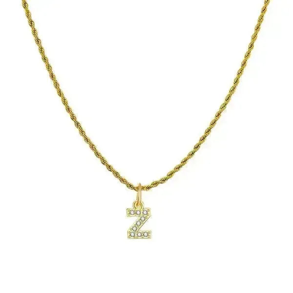 KETTE MIT BUCHSTABEN GOLD - DIAMANT - Königlicher Siegelring