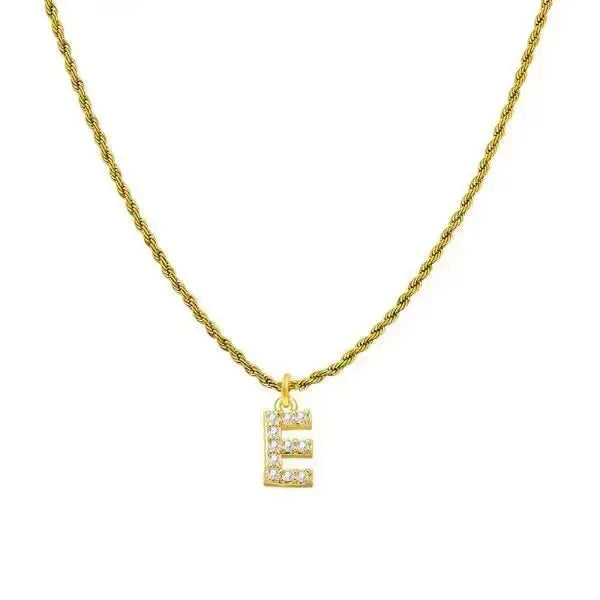 KETTE MIT BUCHSTABEN GOLD - DIAMANT - Königlicher Siegelring