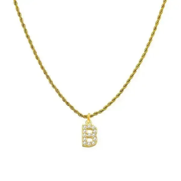 KETTE MIT BUCHSTABEN GOLD - DIAMANT - Königlicher Siegelring