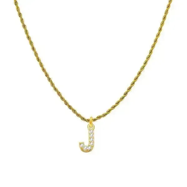 KETTE MIT BUCHSTABEN GOLD - DIAMANT - Königlicher Siegelring