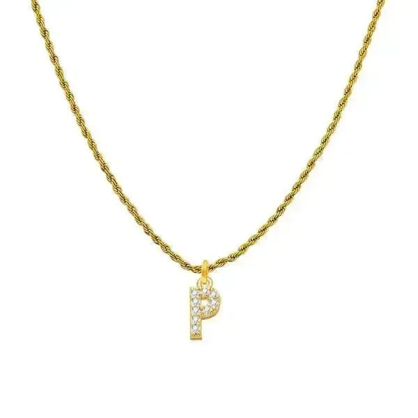 KETTE MIT BUCHSTABEN GOLD - DIAMANT - Königlicher Siegelring