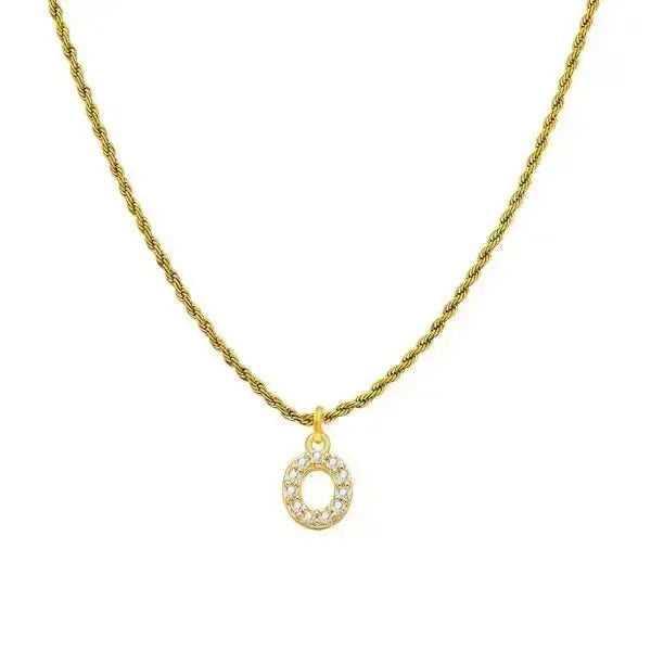 KETTE MIT BUCHSTABEN GOLD - DIAMANT - Königlicher Siegelring