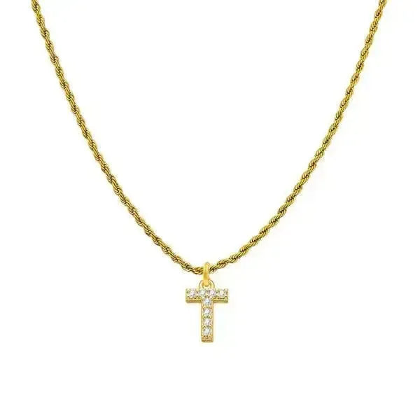 KETTE MIT BUCHSTABEN GOLD - DIAMANT - Königlicher Siegelring