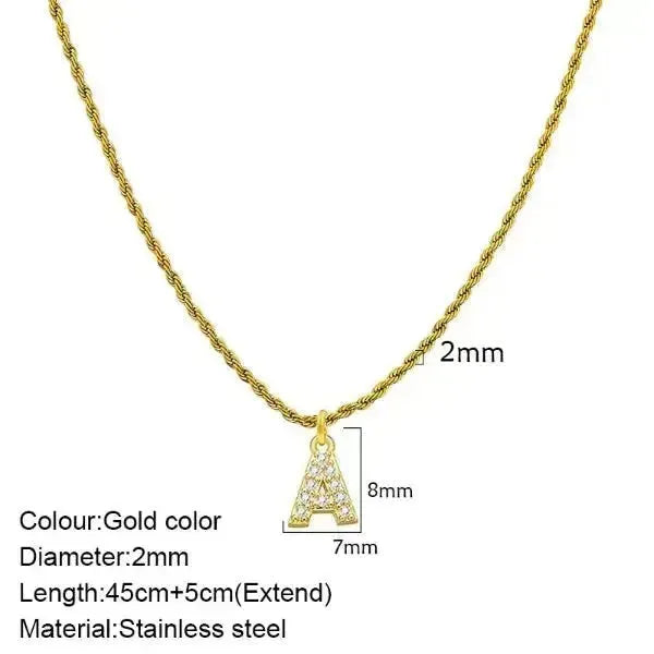 KETTE MIT BUCHSTABEN GOLD - DIAMANT - Königlicher Siegelring