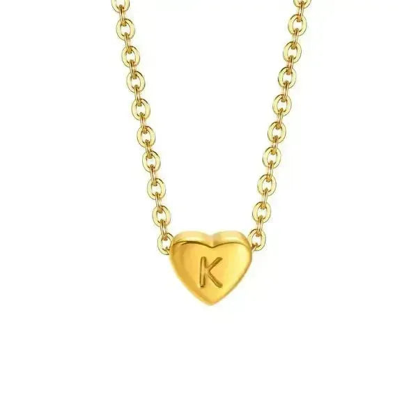 KETTE MIT BUCHSTABEN UND HERZ - Königlicher Siegelring