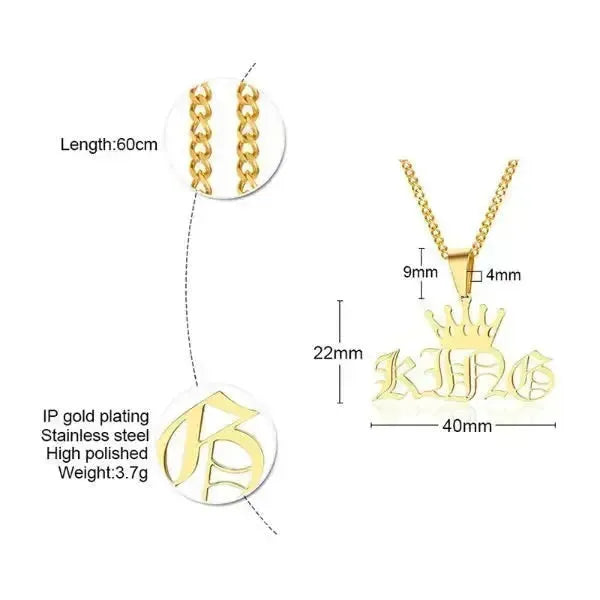 KETTE MIT NAMEN GOLD - Königlicher Siegelring