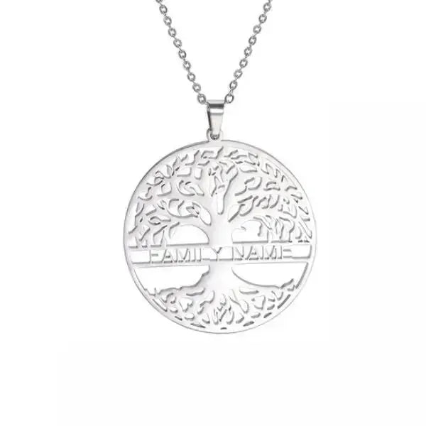 KETTE MIT NAMEN GOLD UND SILBER LEBENSBAUM - Königlicher Siegelring