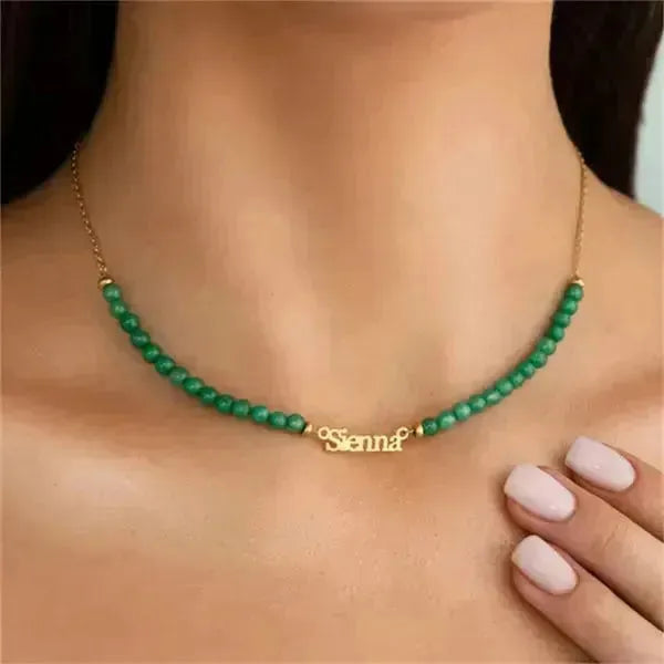 KETTE MIT NAMEN - PERLENKETTE DAMEN TREND - Königlicher Siegelring