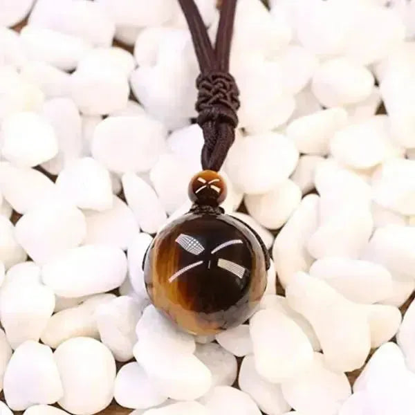 PERLENKETTE HERREN TIGERAUGE STEIN - Königlicher Siegelring