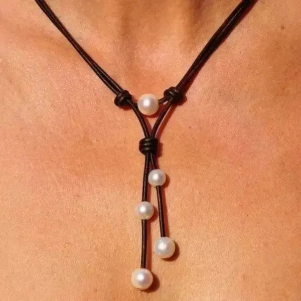 PERLENKETTE HERREN UND DAMEN - KETTE MIT PERLE - Königlicher Siegelring