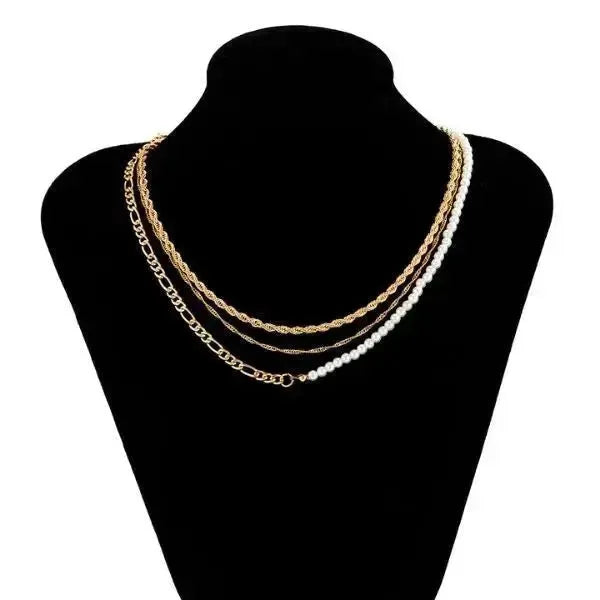 PERLENKETTE HERREN UND DAMEN WEISS GOLD - KETTE MIT PERLE - Königlicher Siegelring