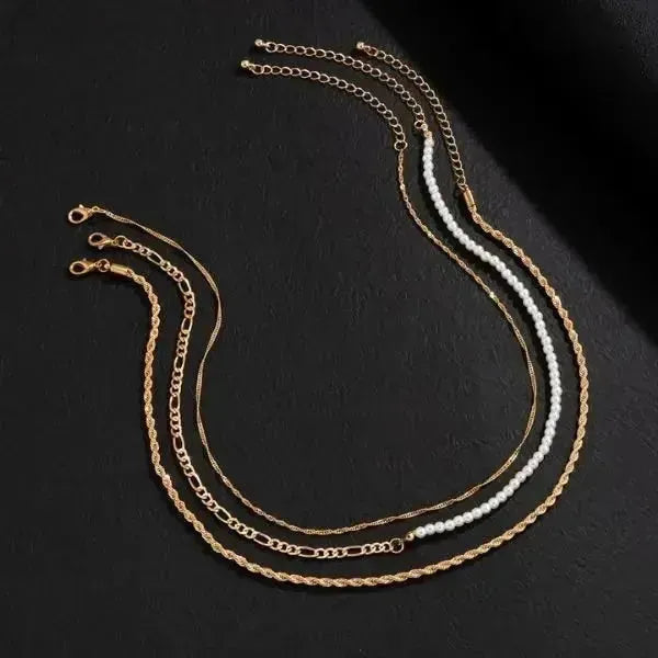 PERLENKETTE HERREN UND DAMEN WEISS GOLD - KETTE MIT PERLE - Königlicher Siegelring