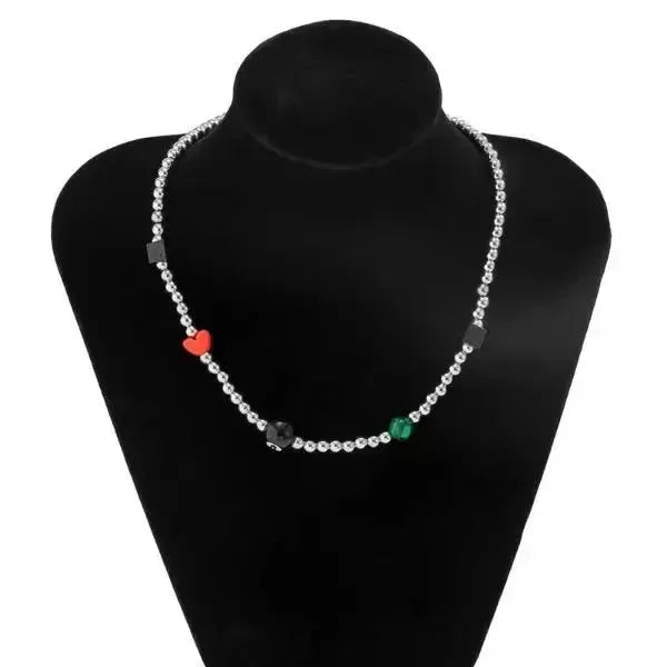 PERLENKETTE HERREN WEISS MINI PERLEN - Königlicher Siegelring