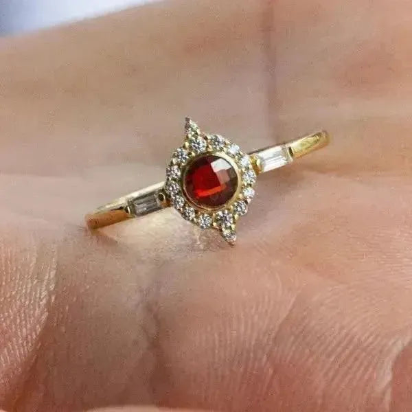 RING SIEGELRING DAMEN GOLD 14 KARAT GELB - Königlicher Siegelring