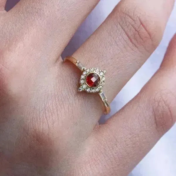 RING SIEGELRING DAMEN GOLD 14 KARAT GELB - Königlicher Siegelring