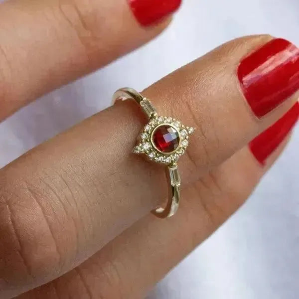 RING SIEGELRING DAMEN GOLD 14 KARAT GELB - Königlicher Siegelring