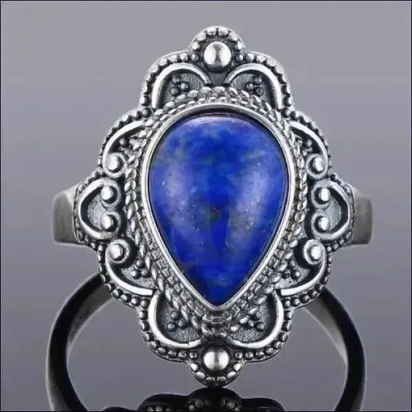 SIEGELRING DAMEN SILBER MIT RUBIN LAPIS STEIN - Königlicher Siegelring