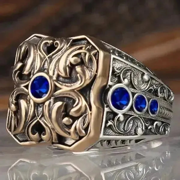 SIEGELRING HERREN SILBER HANDGEFERTIGT DESIGN MODERN ZEITGENÖSSISCH - Königlicher Siegelring
