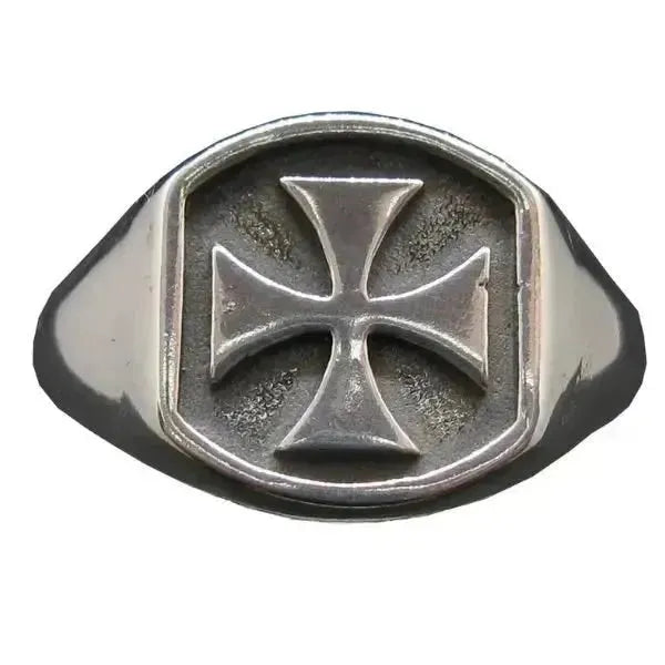 SIEGELRING SILBER MALTESERKREUZ IM KLASSISCHEN UND ZEITLOSEN STIL - Königlicher Siegelring