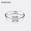 Moissanit Ring 1/2ct – 925 Silber - Königlicher Siegelring