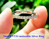 Moissanit Eternity Ring – 2mm, 925 Silber - Königlicher Siegelring