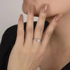 Moissanit Ring 1/2ct – 925 Silber - Königlicher Siegelring