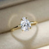 Eleganter Moissanit Ring - Tropfenform - Königlicher Siegelring