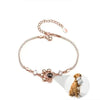 ARMBAND MIT BILD IM STEIN - 925 STERLING SILBER, FOTO PROJEKTION, KATZE UND HUND PFÖTCHEN - Königlicher Siegelring