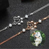 ARMBAND MIT BILD IM STEIN - 925 STERLING SILBER, FOTO PROJEKTION, KATZE UND HUND PFÖTCHEN - Königlicher Siegelring