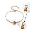 ARMBAND MIT BILD IM STEIN - 925 STERLING SILBER, FOTO PROJEKTION, KATZE UND HUND PFÖTCHEN - Königlicher Siegelring